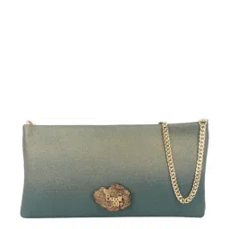 Baggit Skyer Green PU Solid Clutch-picture-36