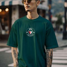 MaverIQ Graphic Printed Round Neck Organic Cotton Oversized T-shirt-picture-39