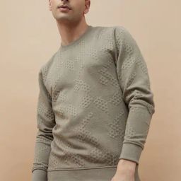 Code By Lifestyle Brown Regular Fit Self Pattern Sweatshirt-picture-32