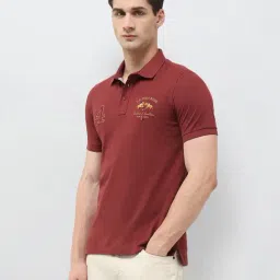 U.S. Polo Assn. Red Cotton Regular Fit Logo Printed Polo T-Shirt image 3
