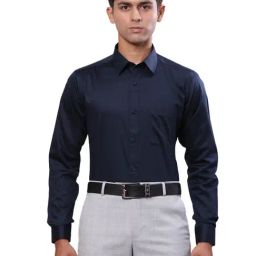 Raymond Blue Cotton Slim Fit Shirt-picture-7