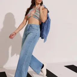 Dolce Crudo Blue Flared Fit Jeans image 5