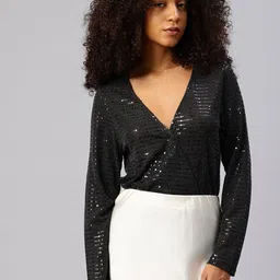 London Rag Solid Wrap Around Bodysuit-image-19