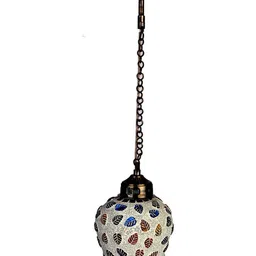 1ST TIME White & Red 2 Pieces Textured Bell Shaped Ceiling Lamps-picture-18