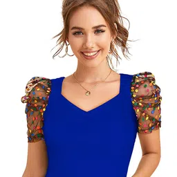 SHOPONBIT Women Solid Sweetheart Neck Crop Top-image-44