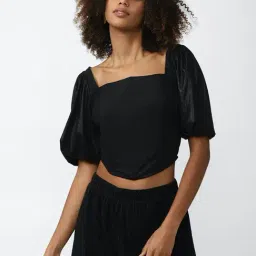 Forever 21 Black Regular Fit Crop Top-image-21