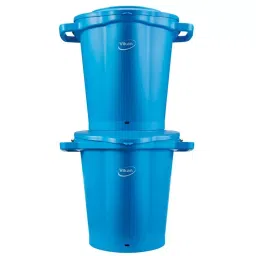 VIKAN Bucket Lid Plastic Blue with Handle, 56933 image 3