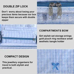 Aura Blue Set of 2 Regular Jewellery Organiser Organisers image 2