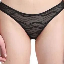 Calvin Klein Underwear Black Lace Regular Fit Bikini Bottoms-image-3