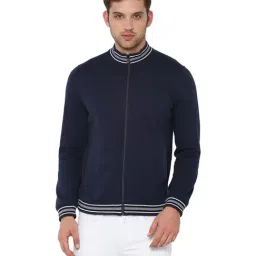 Allen Solly Navy Mock Collar Sweatshirt-picture-11