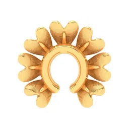 P.C. Chandra Jewellers 18k Gold Half Flower Shaped Nosepin-image-54