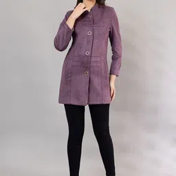 all about you Mandarin Collar Overcoat image 4