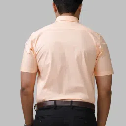 Ramraj Light Orange Cotton Slim Fit Shirt image 2