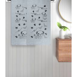FABINALIV Set of 2 Grey Cartoon 300 GSM Cotton Kids Bath Towels (115X60 cm)-picture-8