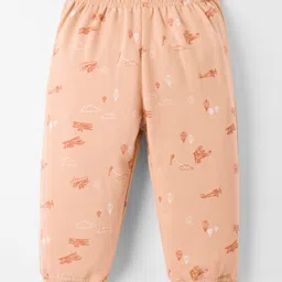 Tango Knit Full Length Fleece Pant With Aeroplane Print - Coral-picture-20