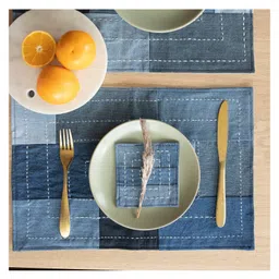 Dwij Products Upcycled Denim Set of 4 Placemats (Boxed) - 450 g image 2