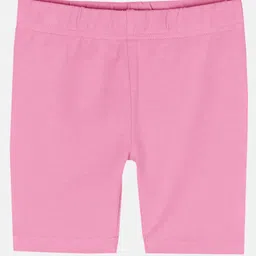 Kiddopanti Pack Of 3 Solid Cycling Shorts - Yellow Black &Baby Pink image 3