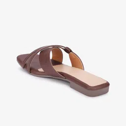 Gibelle Women Textured Open Toe Flats image 4