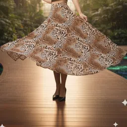 Vagisha Printed Flared Maxi Skirt image 3