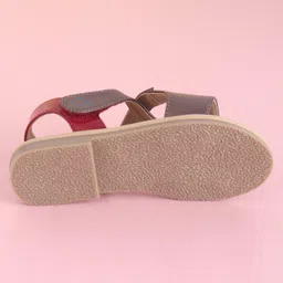 Babyoye Party Wear Sandal With Velcro Closure Solid- Bronze image 5