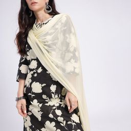Anouk Rustic Floral Printed Straight Kurta With Trousers & Dupatta-picture-26