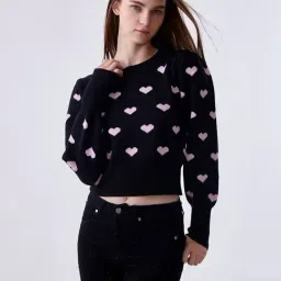 Cover Story Black Printed Pullover-image-22