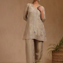 Soch Green Other Embroidered Palazzo Set With Dupatta image 5