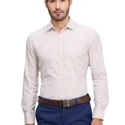 Park Avenue Yellow Slim Fit Checks Shirt-image-18