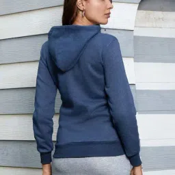 Campus Sutra Blue Regular Fit Hoodie image 2