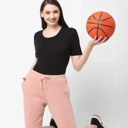 Sweet Dreams Sepia Pink Mid Rise Sports Track Pants image 5