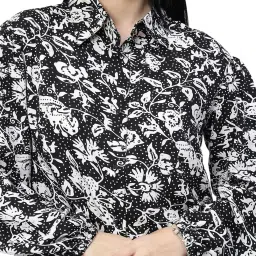 Melon by PlusS Black & White Printed Casual Shirt image 5