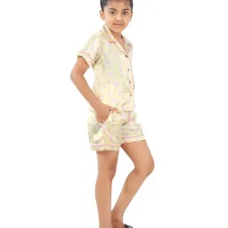 Tiny Girl Yellow Barbie Printed Night Suit image 5