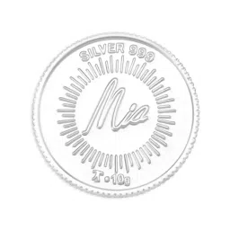 Mia by Tanishq Lotus 999 10gm Silver Coin-image-4