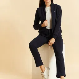 Sweet Dreams Navy Blue Regular Fit Solid Tracksuit image 5