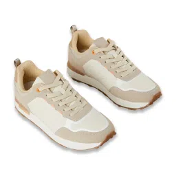 Ginger by Lifestyle Women's Beige Sneakers image 5