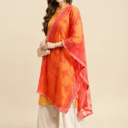 Saadgi Red Embroidered Dupatta-picture-10