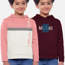 HELLCAT Pink & Maroon Printed Full Sleeves T-Shirt (Pack Of 2)-image-57