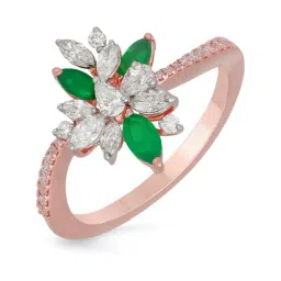Malabar Gold and Diamonds 18k Rose Gold Diamond Cocktail Ring for Women-picture-24