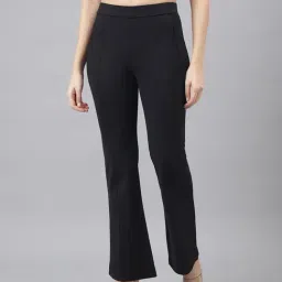 Latin Quarters Black Nylon Regular Fit Trousers-picture-34