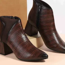 Metro Women's Brown Casual Booties-picture-11