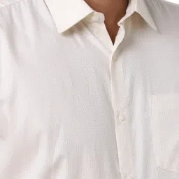 Van Heusen Beige Cotton Regular Fit Checks Shirt image 4