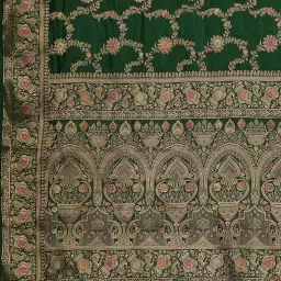 Saree Mall Green Silk Self Saree with Blouse Piece image 5