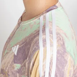 Adidas Beige Regular Fit Printed Sports T-Shirt image 5