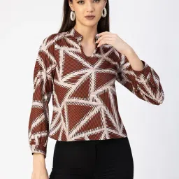Moomaya Brown Printed Top-image-34