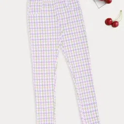 Pantaloons Junior Girls Off White Printed Jeggings-picture-11