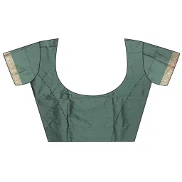 Elora Light Green Silk Woven Design Banarasi Saree With Unstitched Blouse image 5