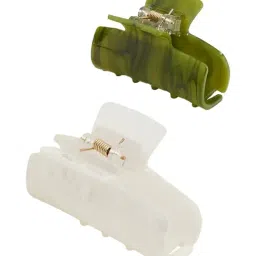 Accessorize London Multicolored Printed Hair Claw Clips - Pack of 2-picture-21