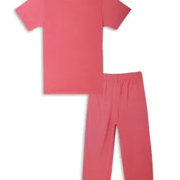 Vimal Jonney Kids Pink & Black Printed T-Shirt Set image 5