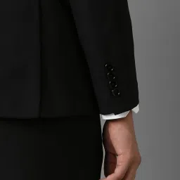 Louis Philippe Black Slim Fit Two Piece Suits image 5