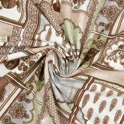 Living Roots Abstract Brown 300 TC Cotton Bedsheet with 2 Pillow Covers image 5